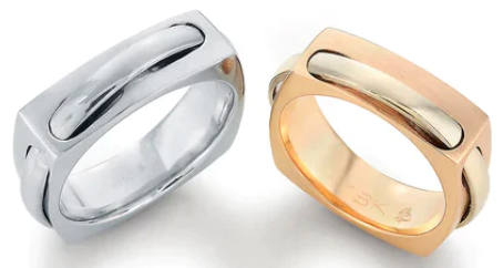 Mens wedding bands by Chicago's family jeweler, Lester Lampert.