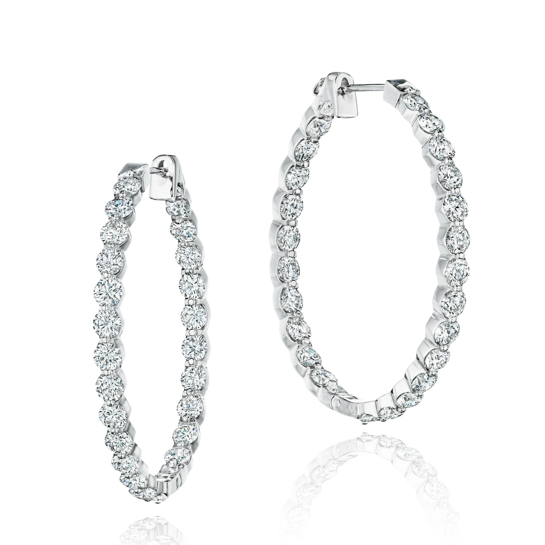 Large Diamond Hoop Earrings