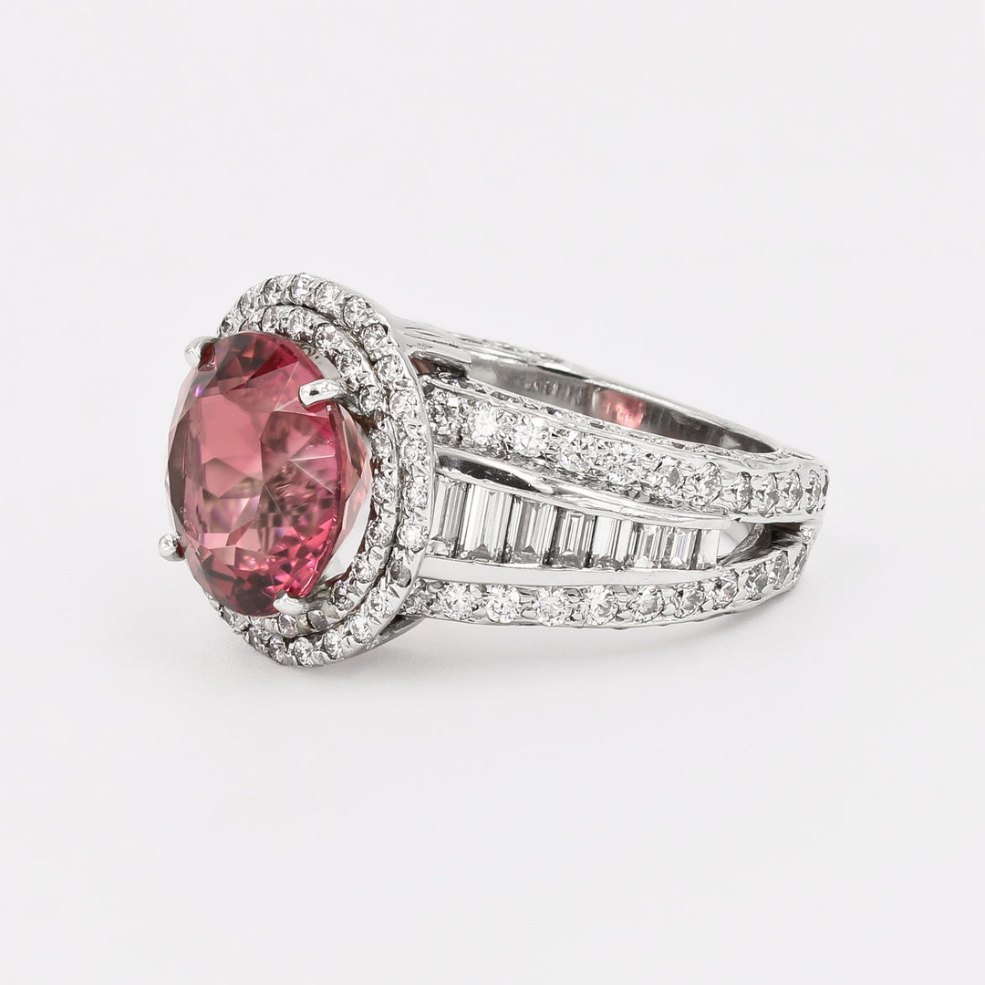Natural Pink Tourmaline Ring