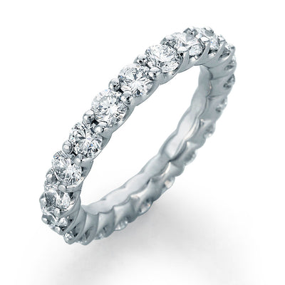 Image of SkaLLop Eternity Band with 21 Ideal Cut Round Diamonds and Rounded Prongs