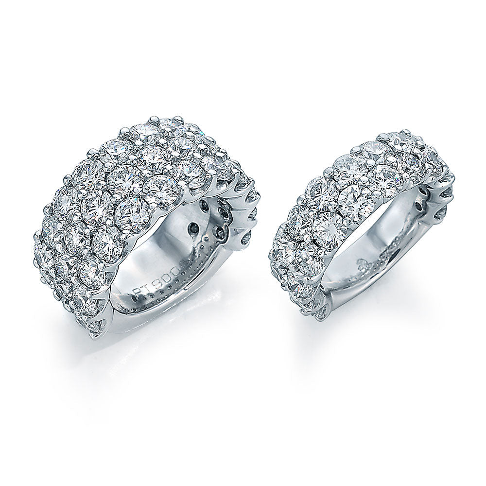 Pair of diamond wedding bands available in our Chicago Jewelry store near the Mag Mile.