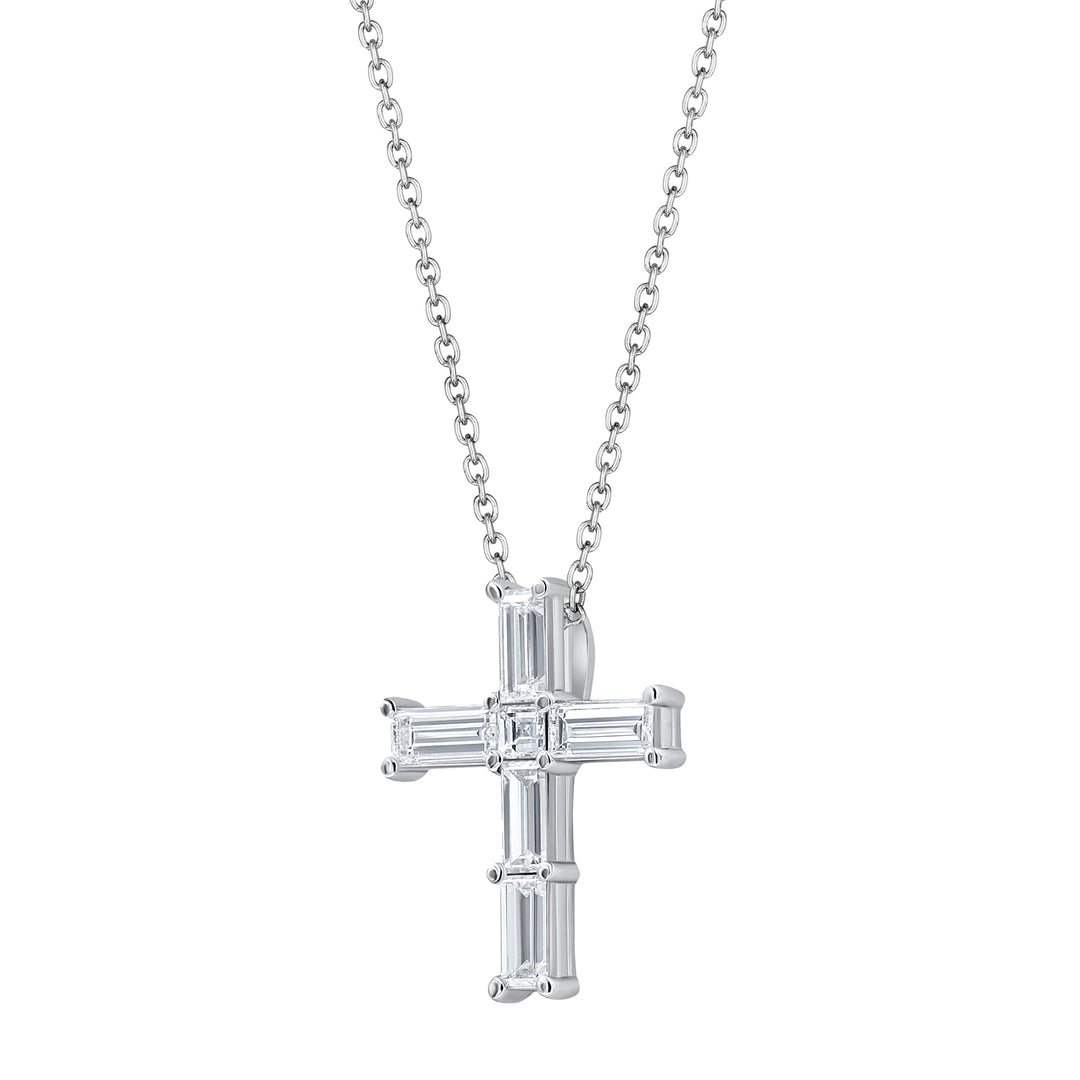 Lester Lampert original design Platinum Small Cross Pendant ...