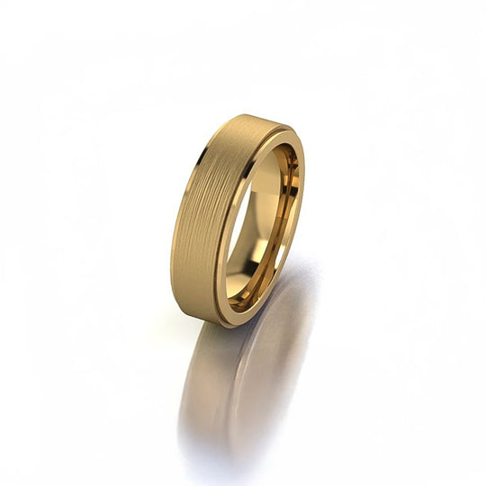 Brushed Inlay Men's Wedding Band