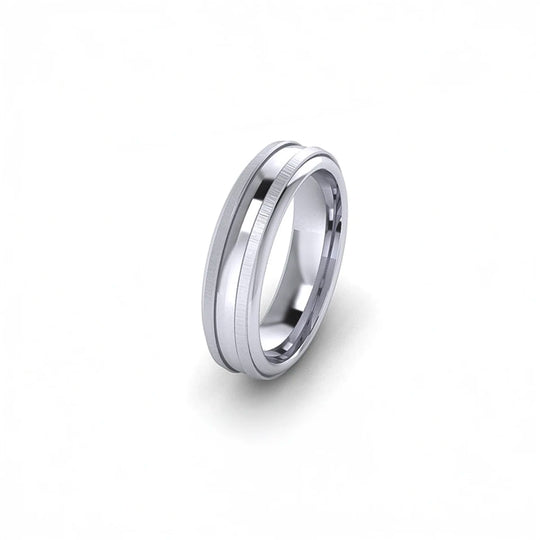 Chanel Cut Men's Wedding Band