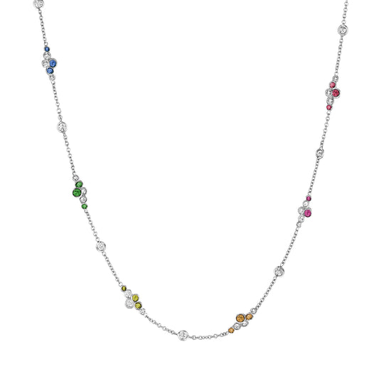 Pirouette™ Necklace with Diamonds & Gemstones