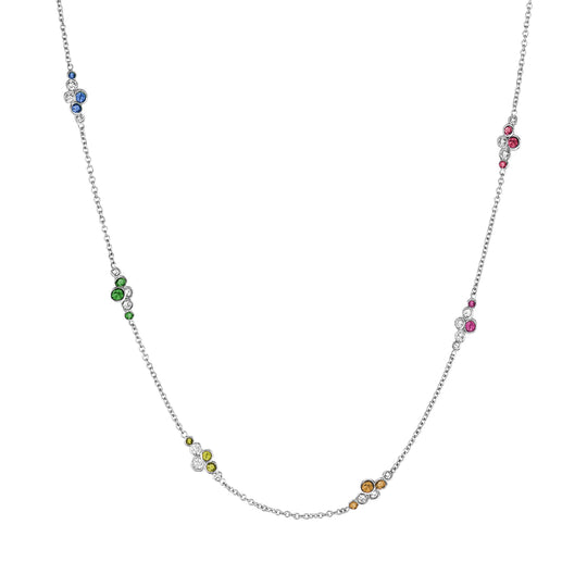 Pirouette™ Necklace with Diamonds & Gemstones
