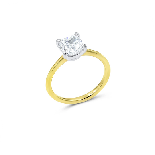 Two-tone Diamond Engagement Ring