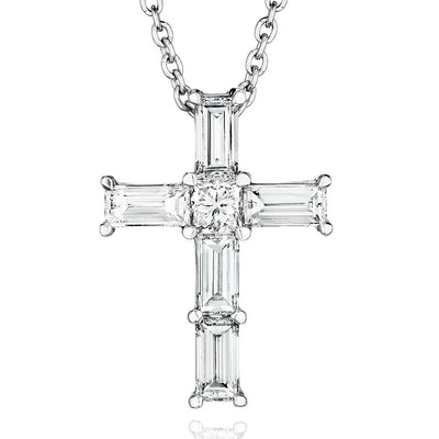 Platinum Cross Necklace