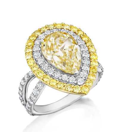 Chardonnay Diamond Collection Ring with Double Halo