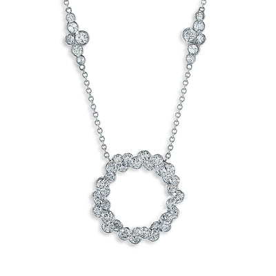 Image of Cumullus Diamond and Platinum Circle Necklace