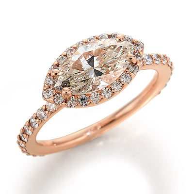 Image of DBead Set Diamond and Rose Gold Ring