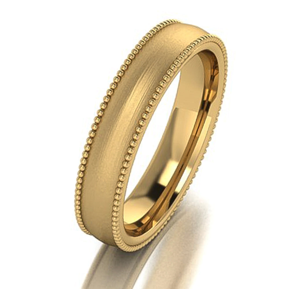 Domed Rope Edge Men's Wedding Band Comfort Fit – Lester Lampert