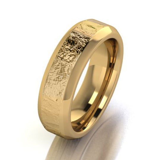 Hammered & Beveled Ring