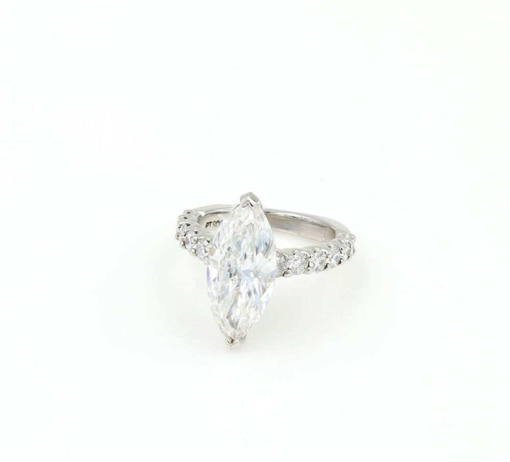 Marquise Diamond "SkaLLop" Engagement Ring