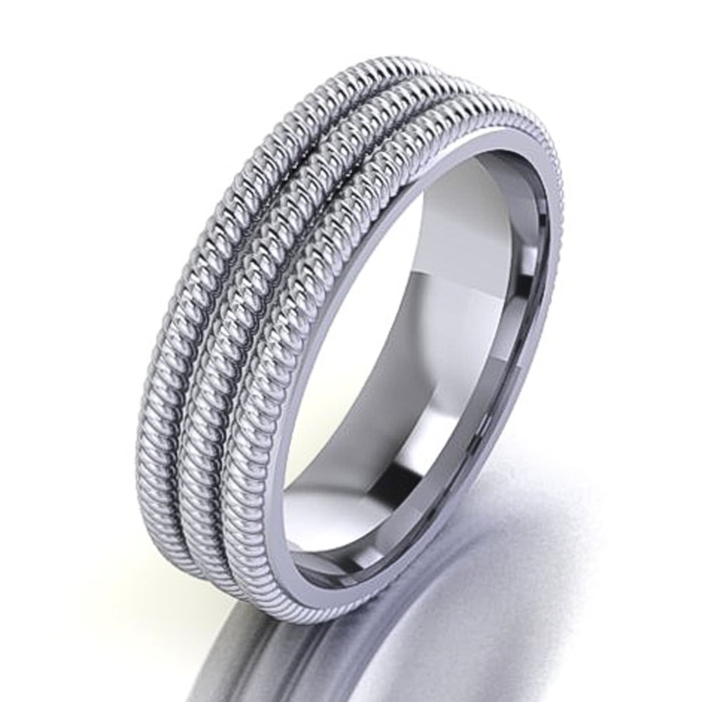 Men's Triple Rope Design Wedding Ring – Lester Lampert