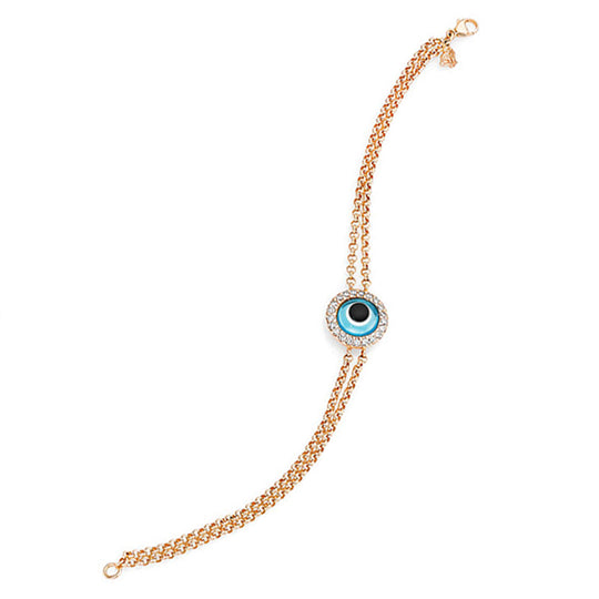 Image of Rose Gold Blue Topaz Bracelet