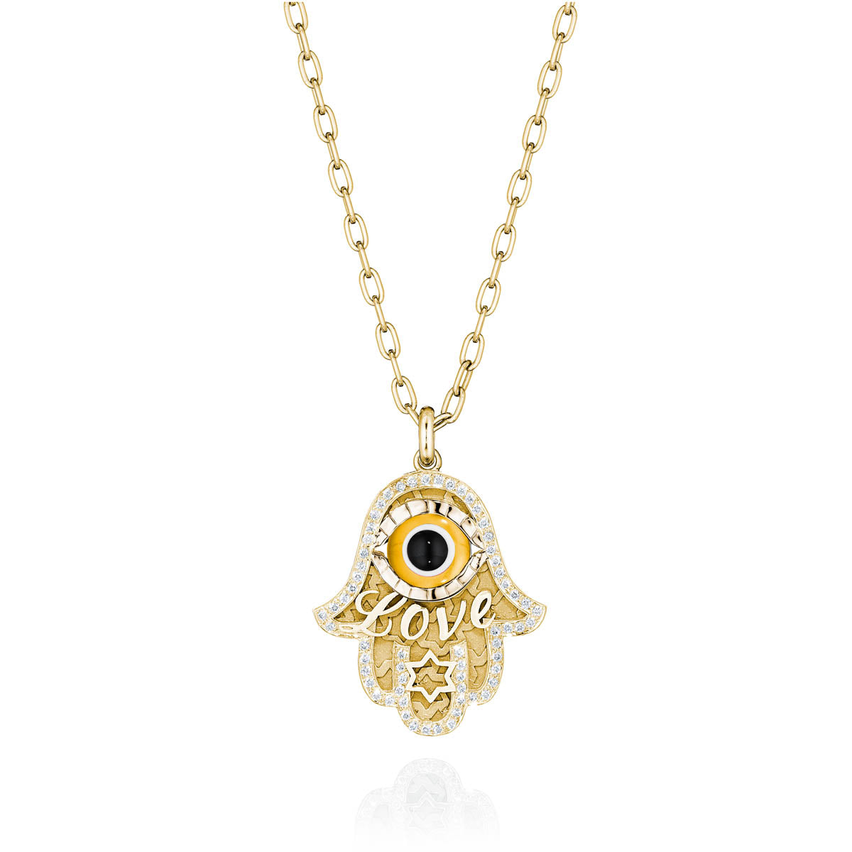 Mookaite and Citrine 2024 Hamsa Hand Pendant