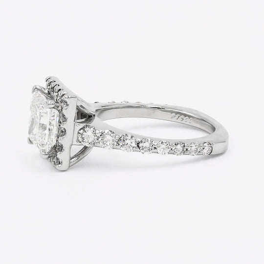 Platinum Ring With Princess Cut Diamonds