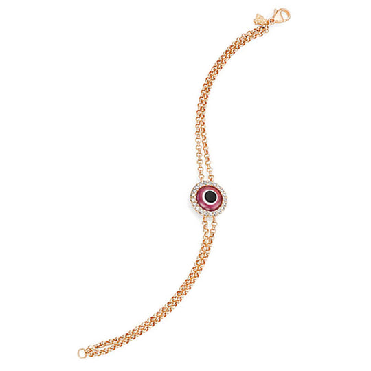 Image of Rose Gold Synthetic Ruby Bracelet